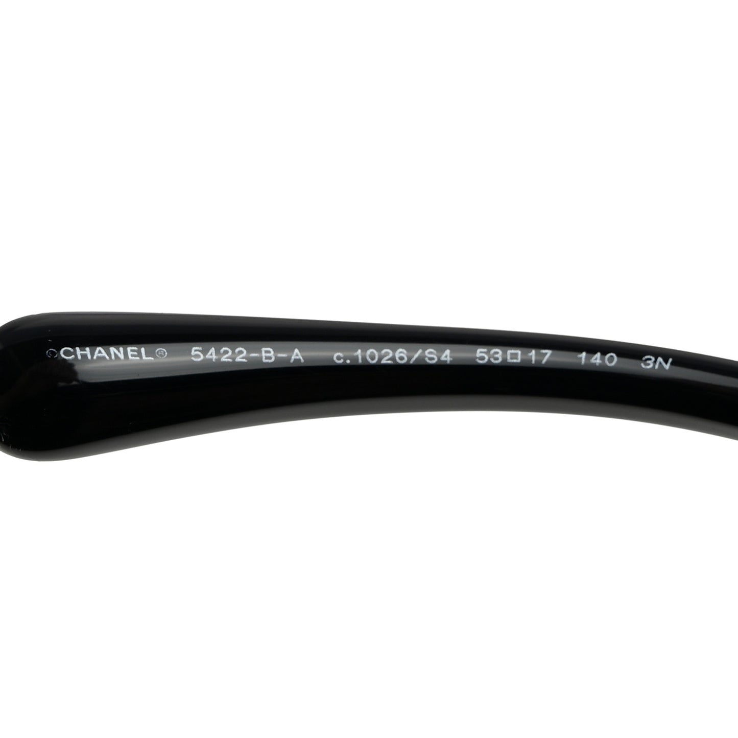 Acetate Strass Square Sunglasses 5422-B Black White