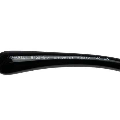 Chanel Acetate Strass Square Sunglasses 5422-B Black White 5 of 8