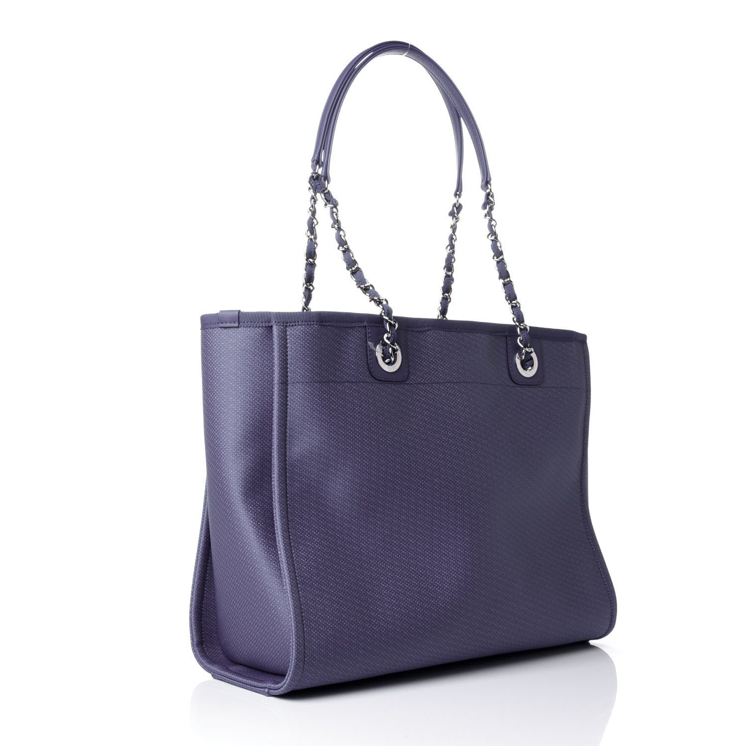 Chanel Mixed Fibers Medium Deauville Tote Blue Orange 2 of 5