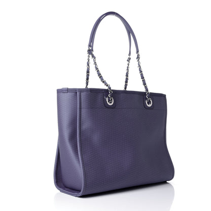 Chanel Mixed Fibers Medium Deauville Tote Blue Orange 2 of 5