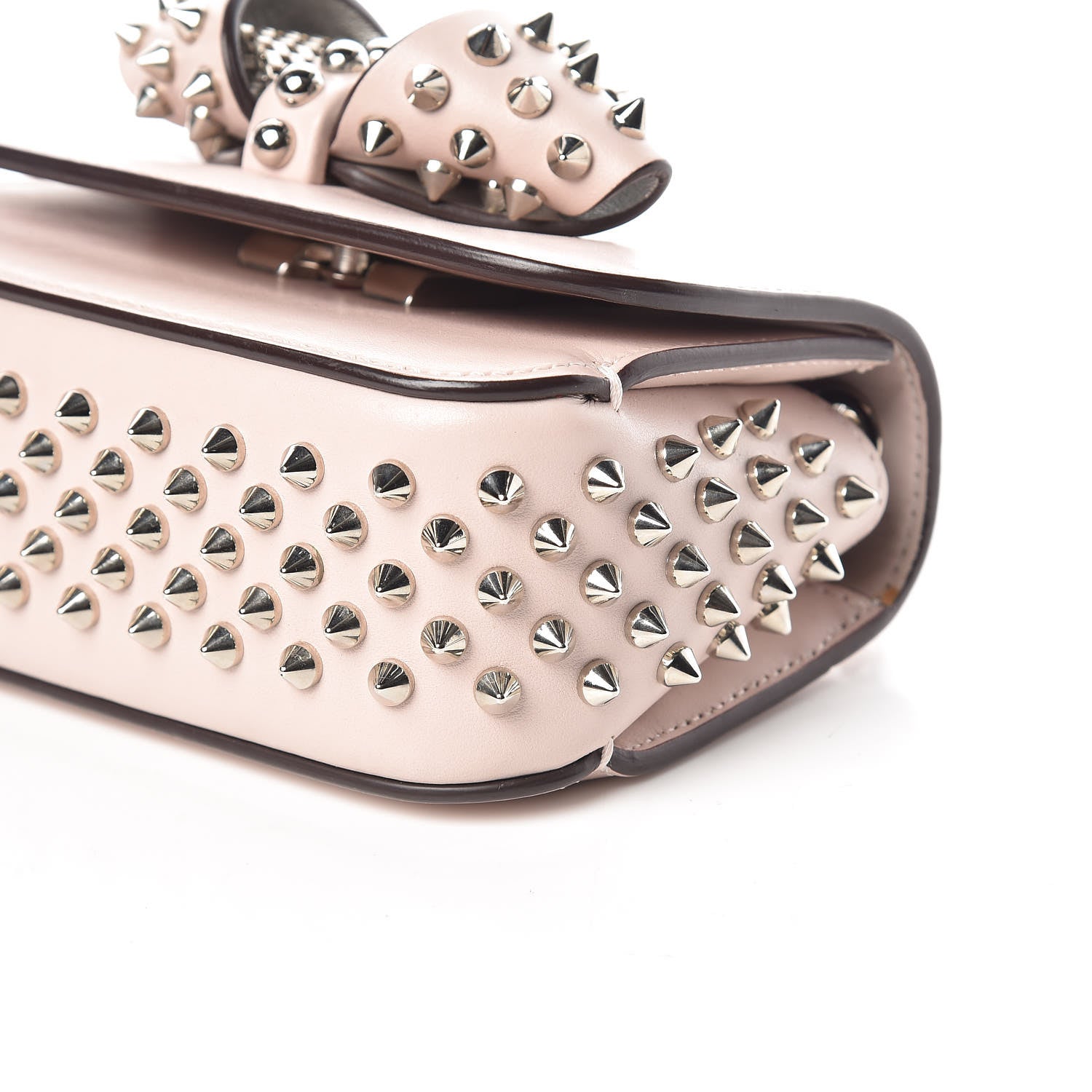 Christian Louboutin Calfskin Spikes Mini Sweety Charity NV Crossbody Bag Ballerina 10 of 10
