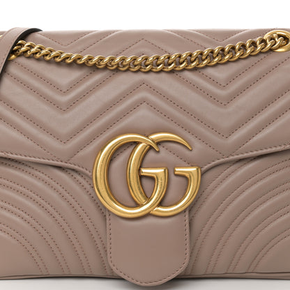 Gucci Calfskin Matelasse Medium GG Marmont Shoulder Bag Porcelain Rose 8 of 12