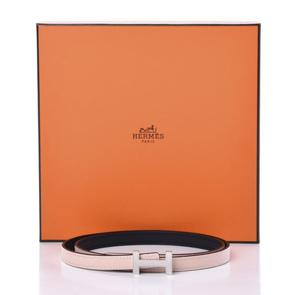 Hermes Swift Epsom 13mm Focus Belt 80 Rose Eglantine Bleu Indigo 6 of 6