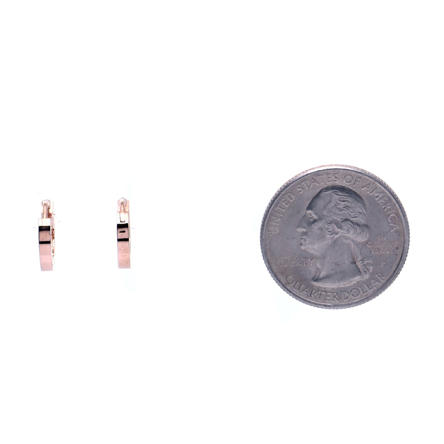 18K Pink Gold LOVE Hoop Earrings