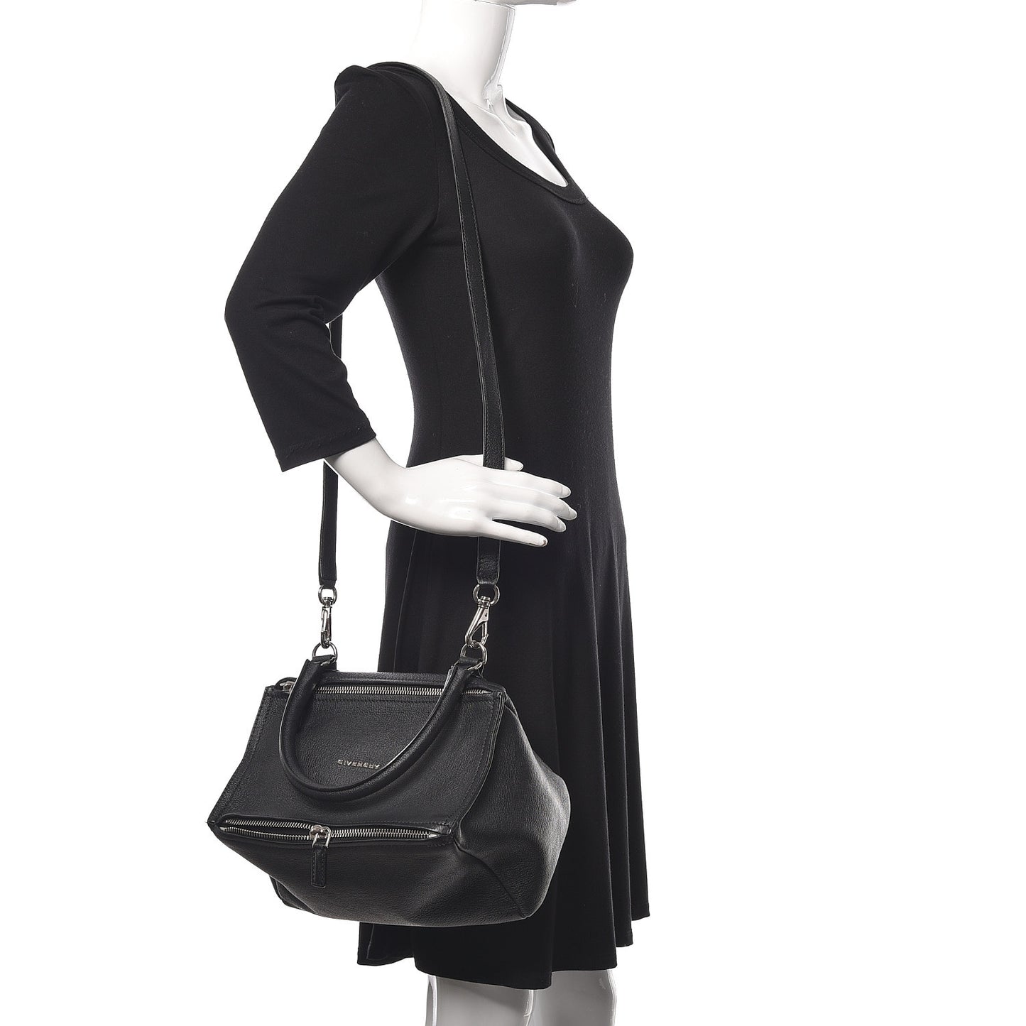 Sugar Goatskin Small Pandora Black