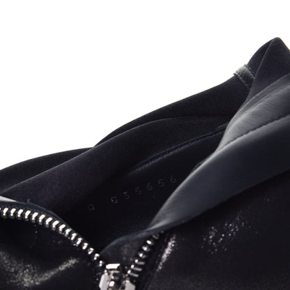 Chanel Patent Lambskin Short Boots 36.5 Silver Black 8 of 8