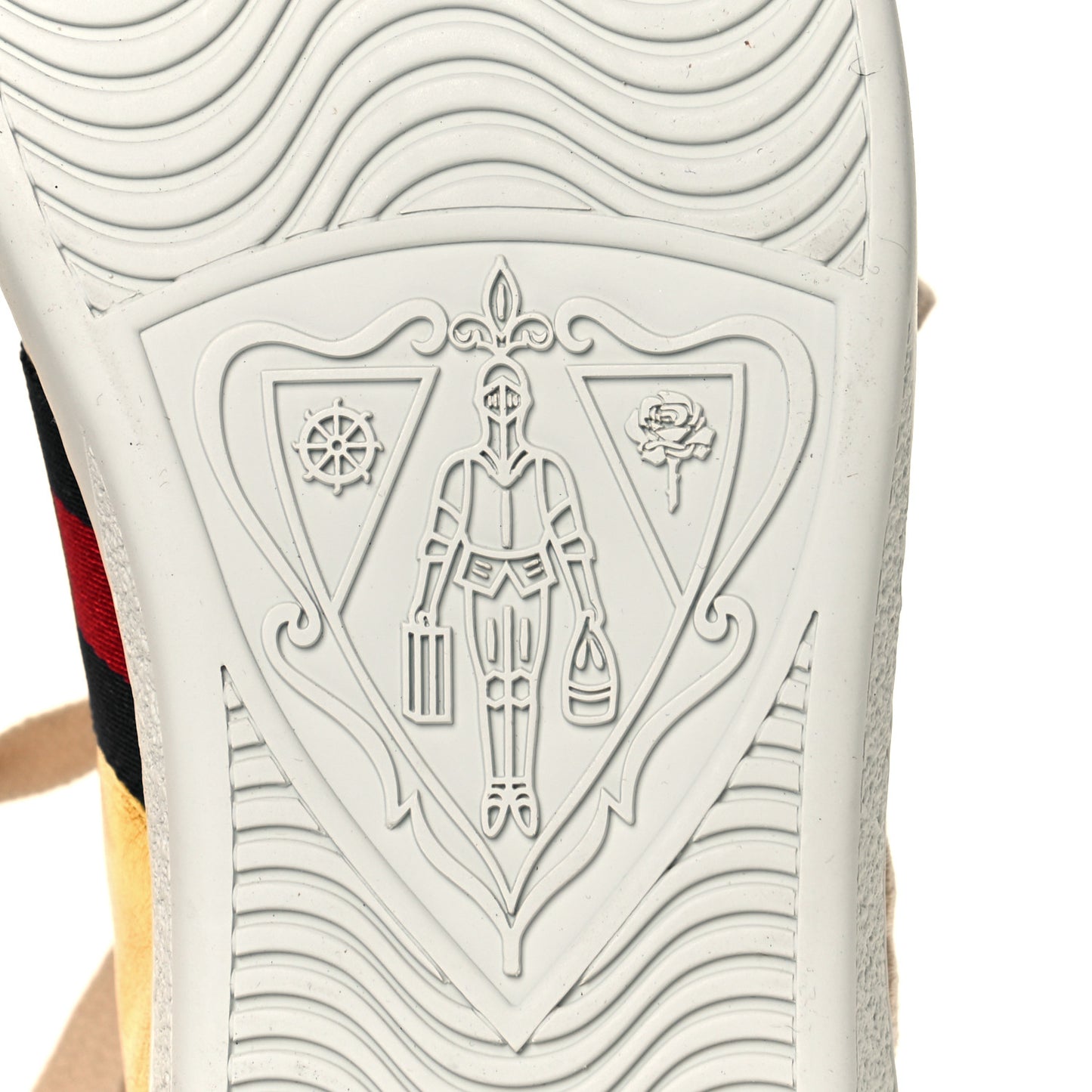 Metallic Nappa Web Blind for Love Womens Ace Sneakers 37.5 Oro