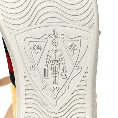 Gucci Metallic Nappa Web Blind for Love Womens Ace Sneakers 37.5 Oro 7 of 9