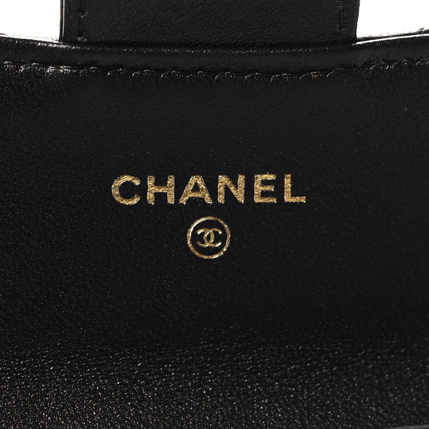Lambskin Quilted Flap Card Holder Wallet Black