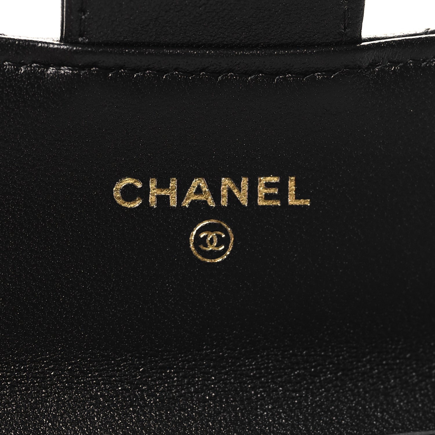 Chanel Lambskin Quilted Flap Card Holder Wallet Black 6 of 9