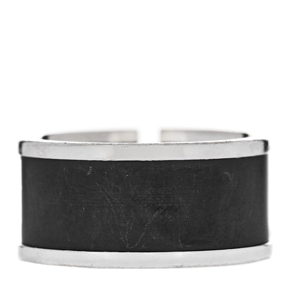 Tiffany Sterling Silver Black Ceramic T Cutout Ring 58 8.25 3 of 5