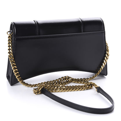 Balenciaga Shiny Box Calfskin Small Hourglass Evening Chain Bag Black 3 of 8