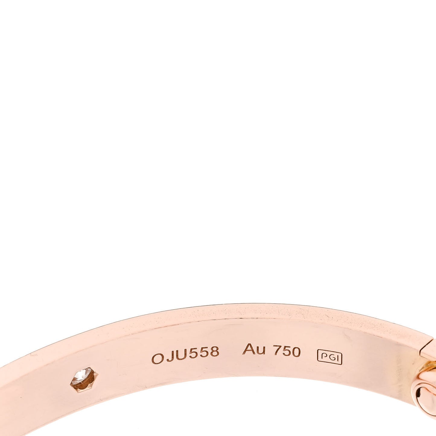 18K Pink Gold 4 Diamond LOVE Bracelet 18