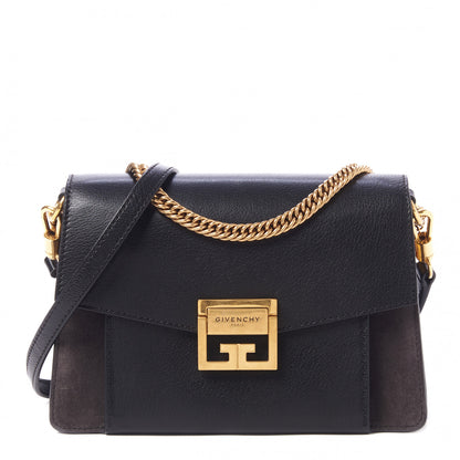 Givenchy Goatskin Suede Small GV3 Shoulder Bag Black 1 of 8