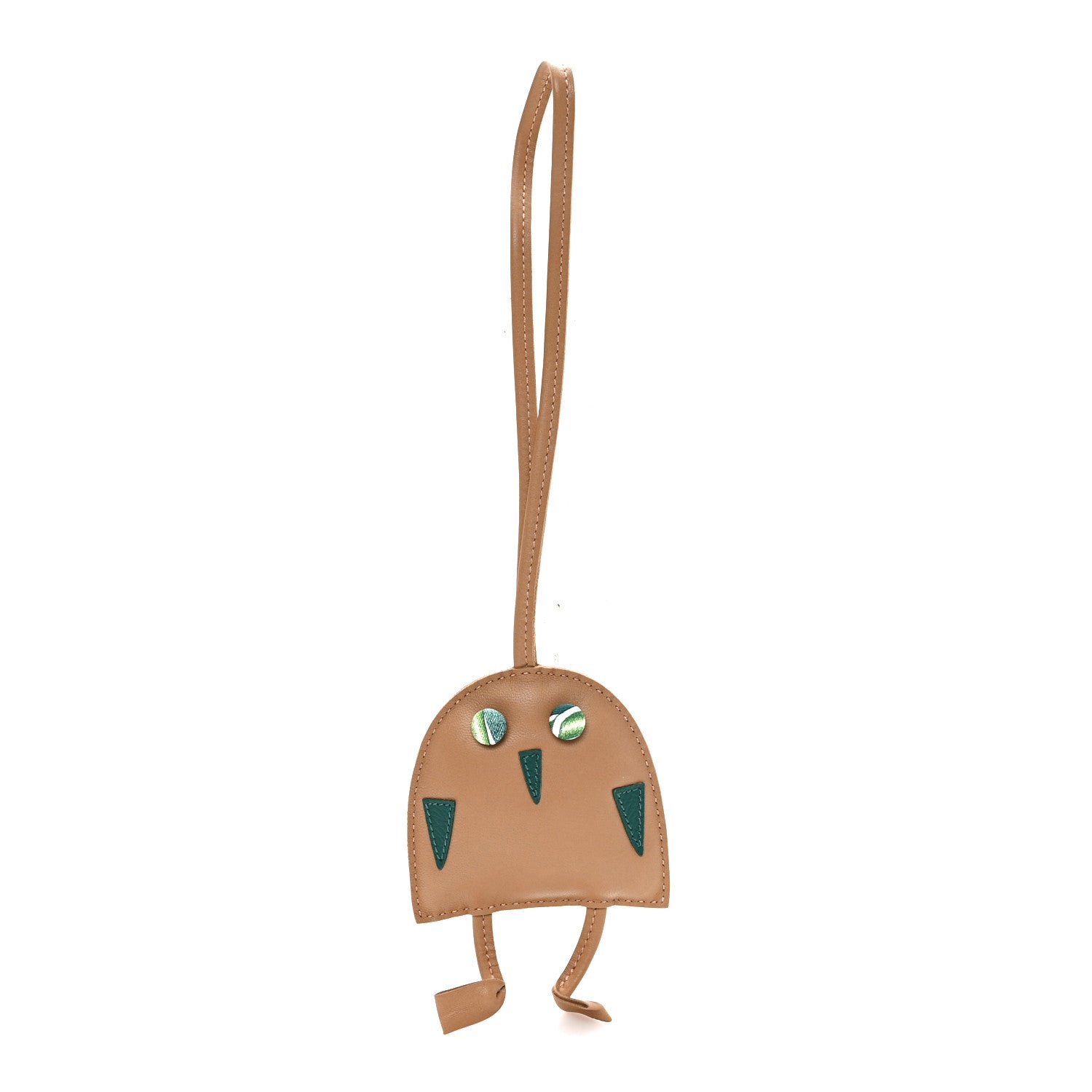 Hermes Lambskin Silk Petit H Hibouton Charm 1 of 3