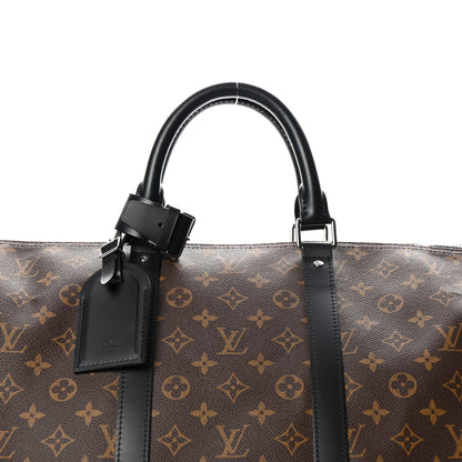 Louis Vuitton Monogram Macassar Keepall Bandouliere 55 6 of 8