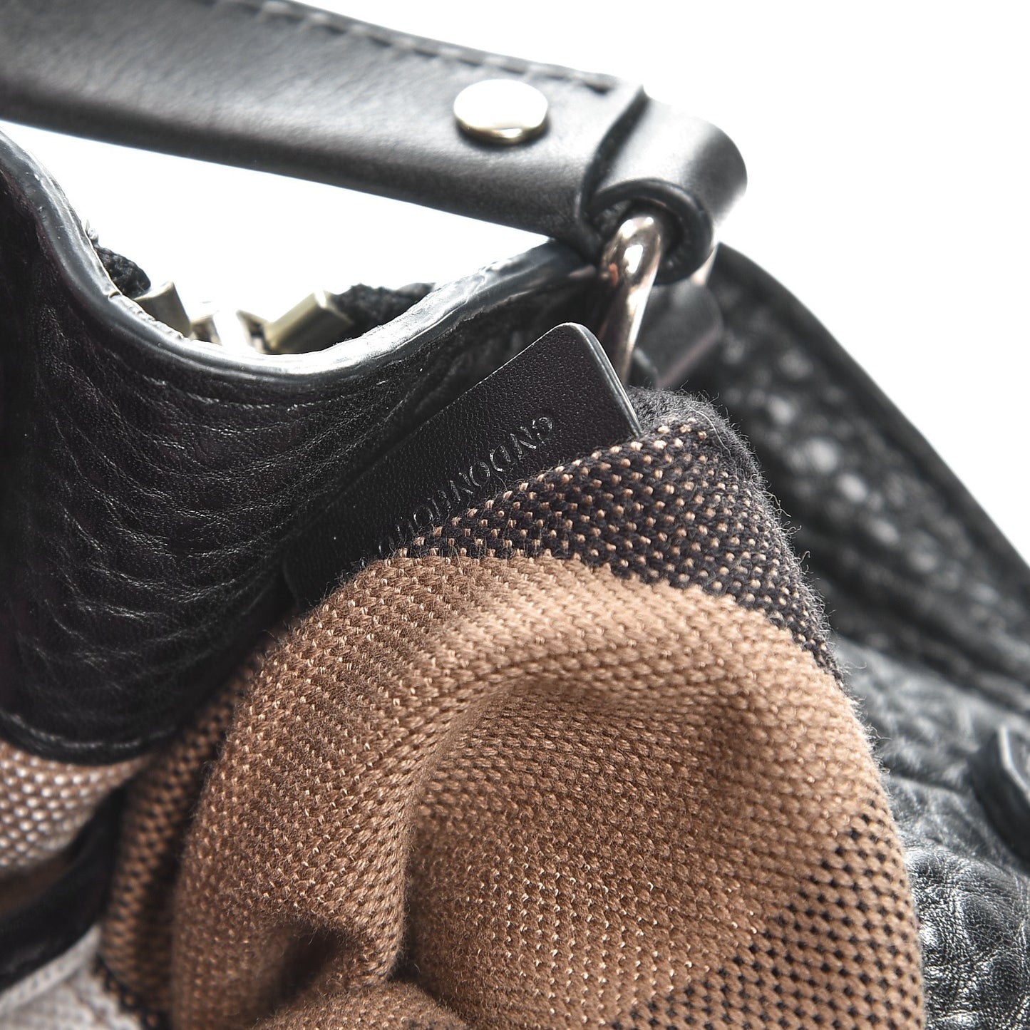 Grainy Calfskin House Check Small Maidstone Black