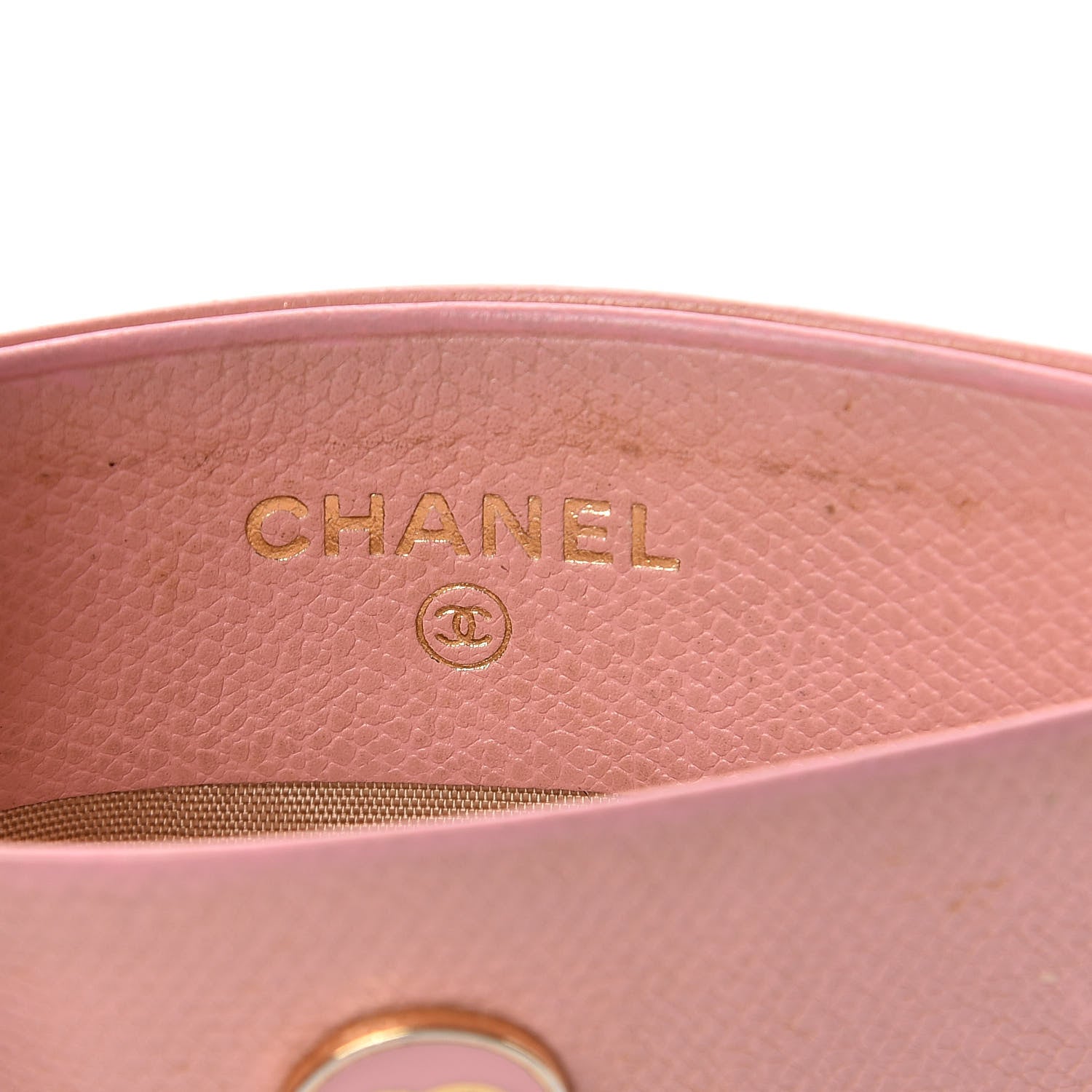 Chanel Calfskin CC Button Card Holder Case Pink 8 of 9