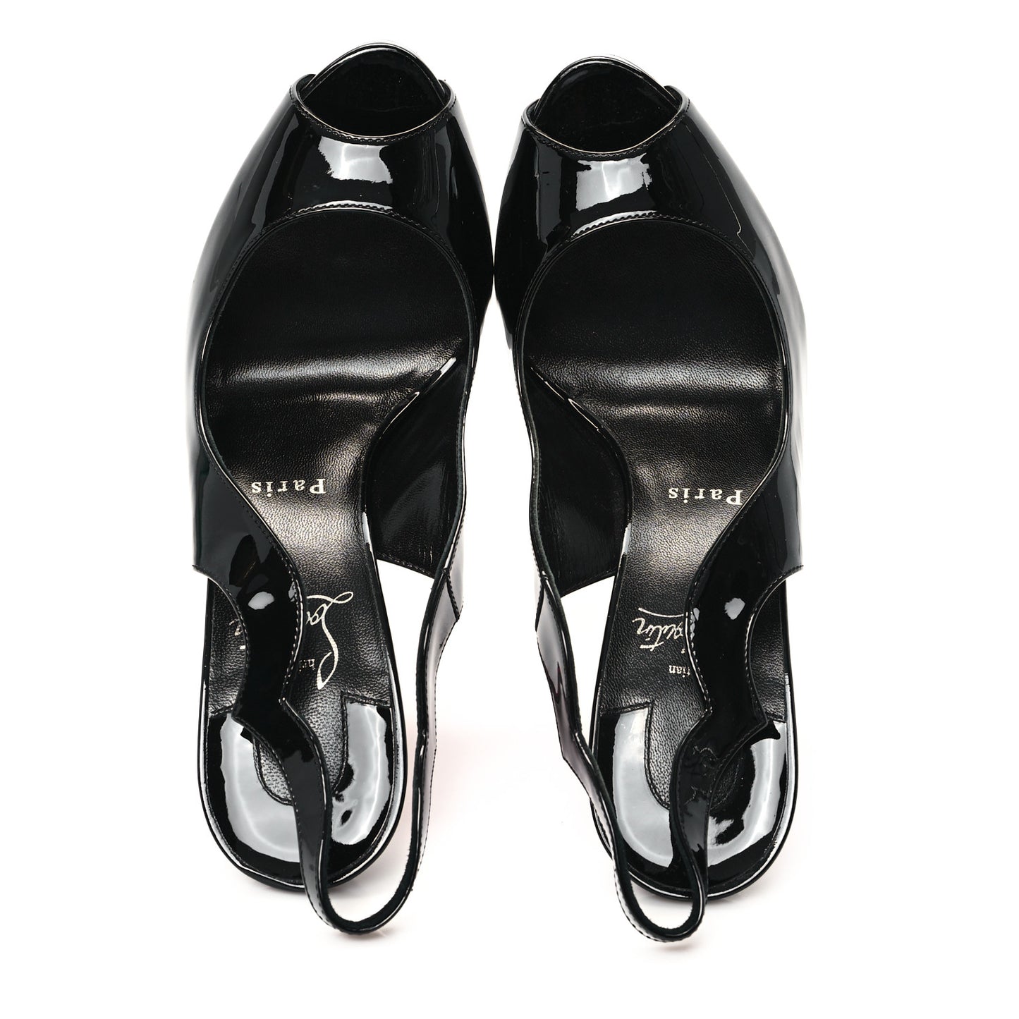 Patent Hot Chick Slingback Platform Peep Toe 120 Pumps 39 Black