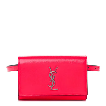 Saint Laurent Grain De Poudre Monogram Kate Belt Bag Neon Pink 1 of 12