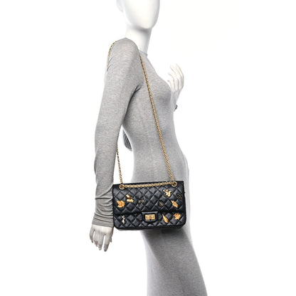 Chanel Aged Calfskin Lucky Charms 2.55 Reissue 225 Flap Black 2 of 12