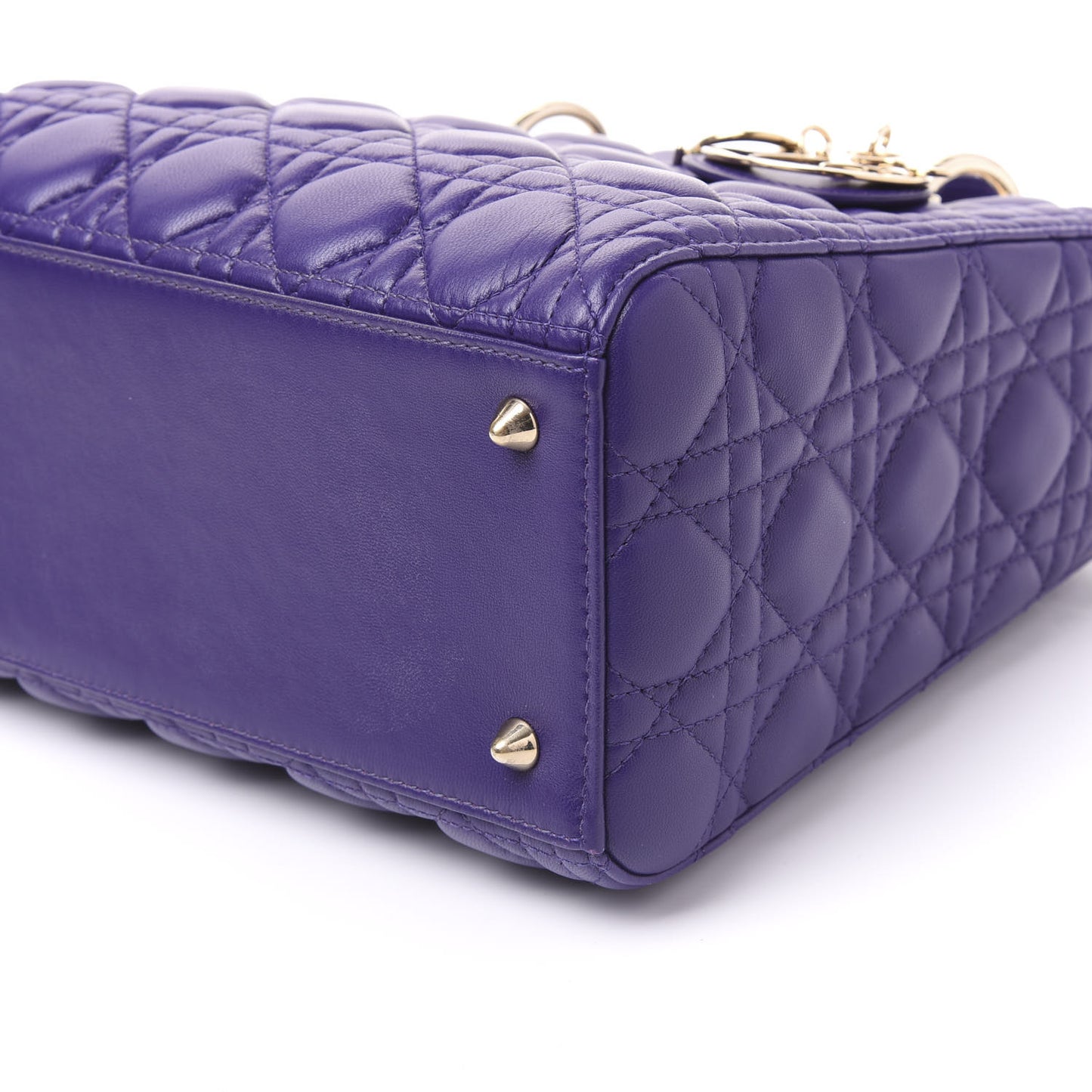 Lambskin Cannage Medium Lady Dior Purple