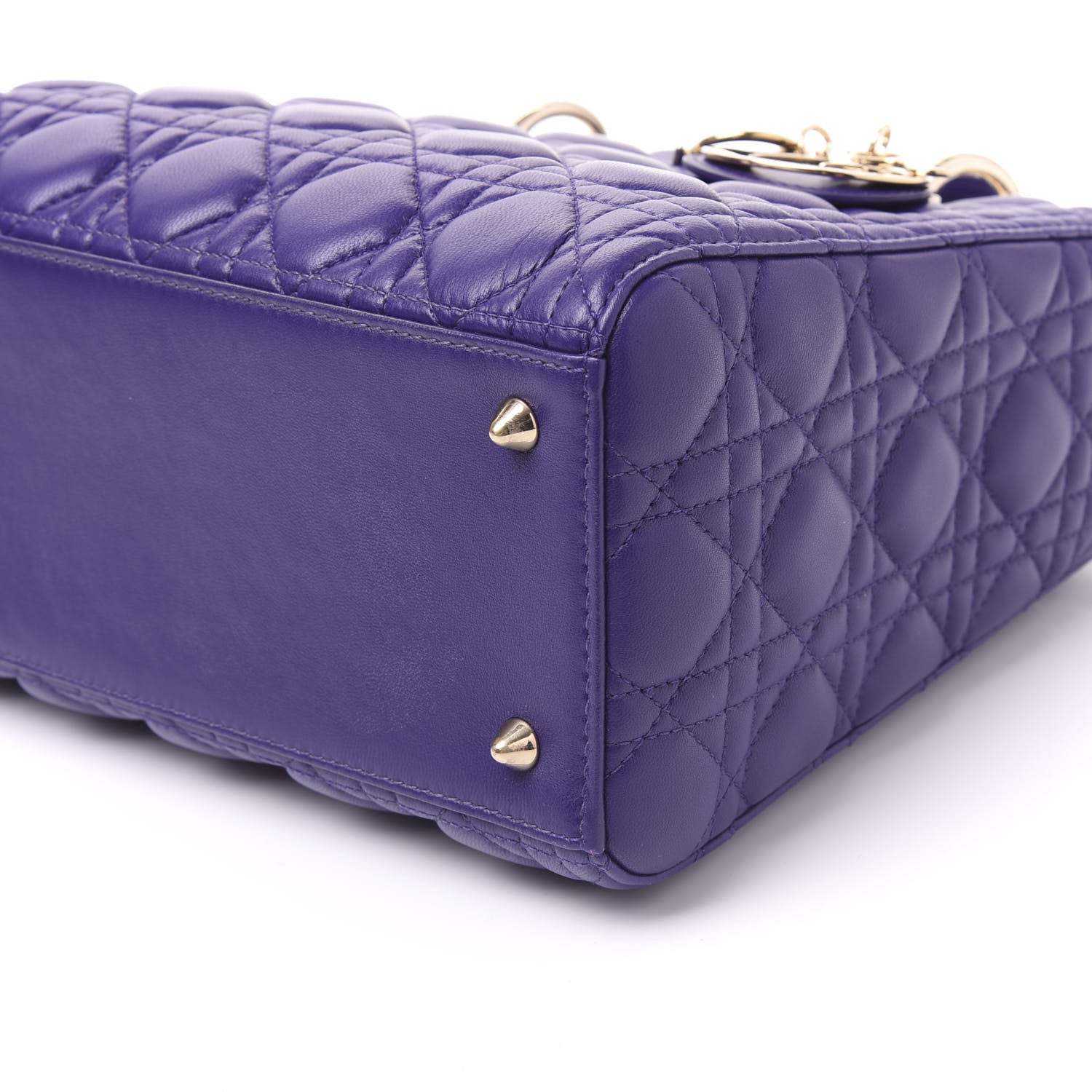Christian Dior Lambskin Cannage Medium Lady Dior Purple 7 of 8