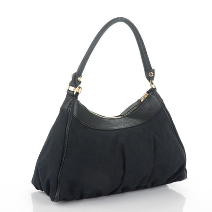 Gucci Monogram Medium D Gold Ring Hobo Black 3 of 11