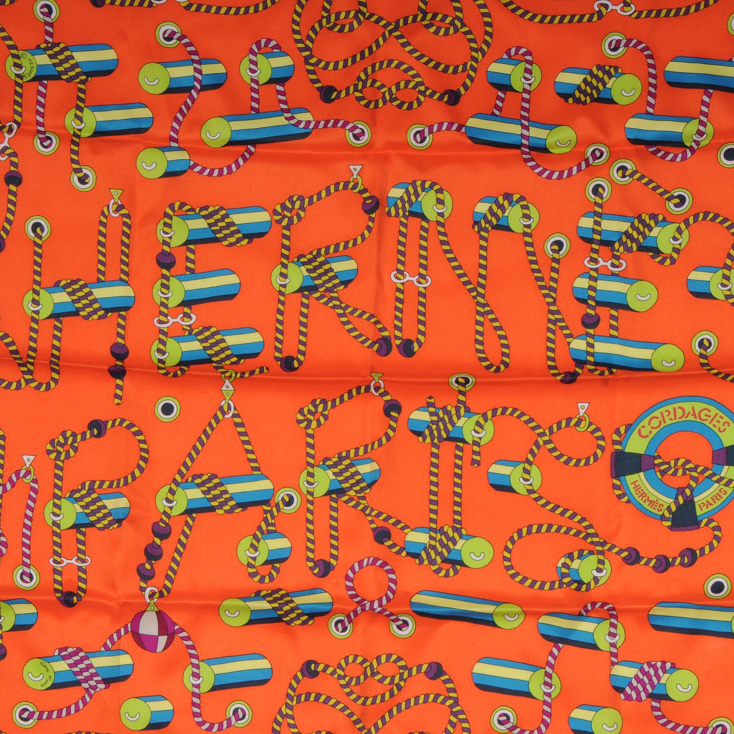 Silk Cordages Scarf 70 Orange