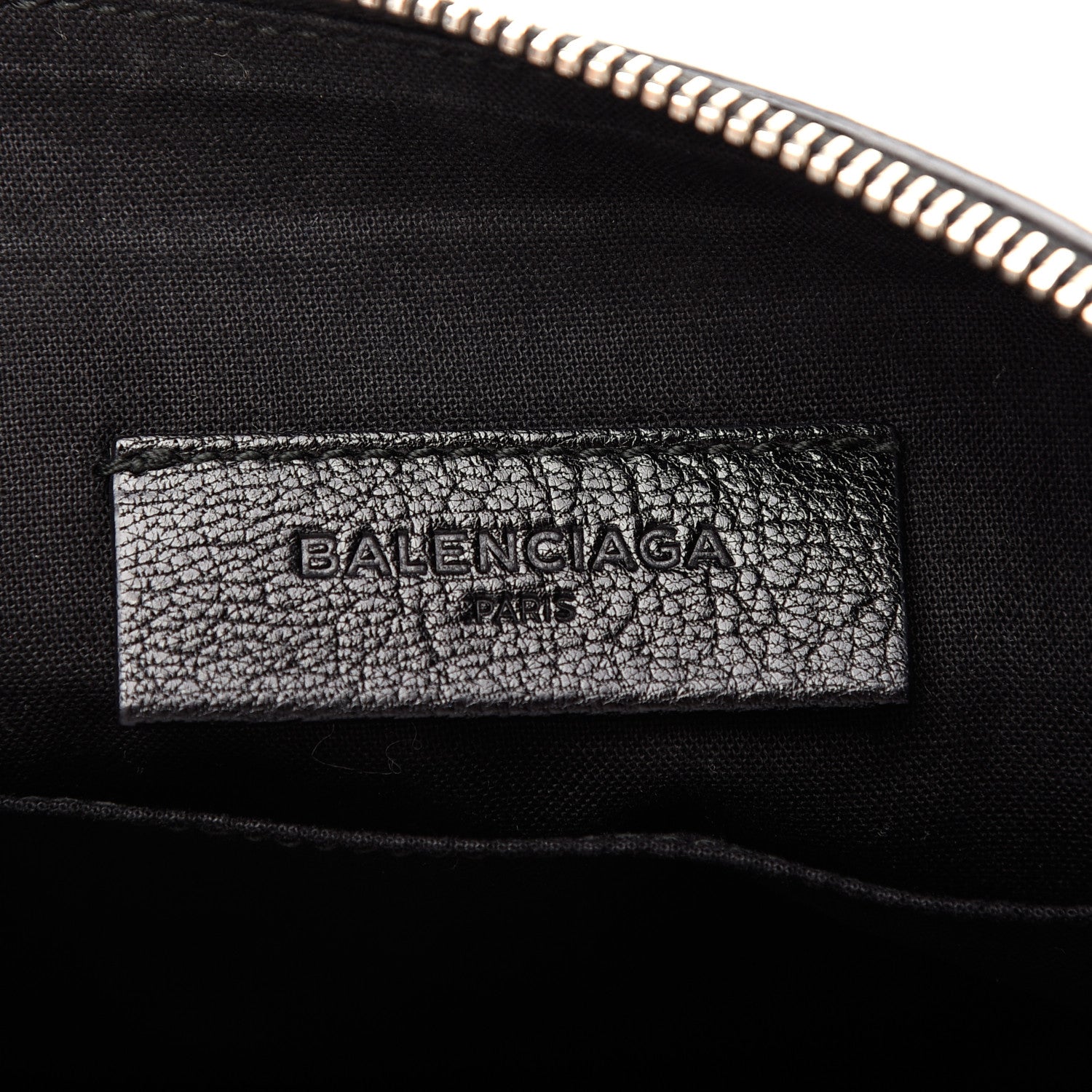 Balenciaga Chevre Silver Metallic Edge Hardware Pouch Black 6 of 7