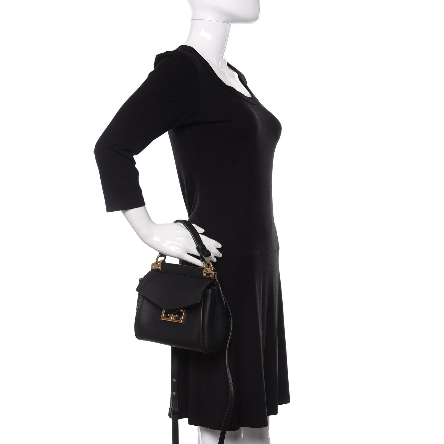 Givenchy Calfskin Mini Mystic Shoulder Bag Black 3 of 10