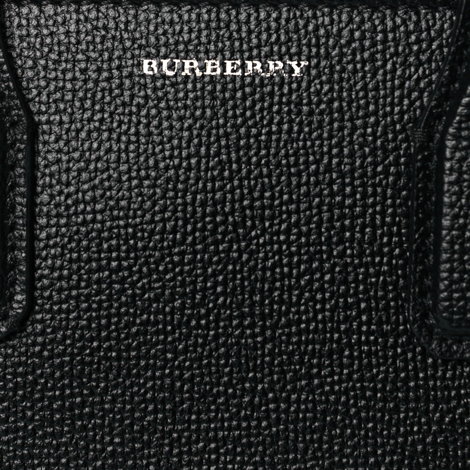 Burberry Grainy Calfskin House Check Small Banner Tote Black 7 of 11