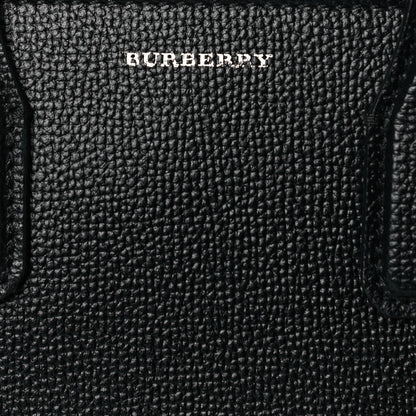 Burberry Grainy Calfskin House Check Small Banner Tote Black 7 of 11