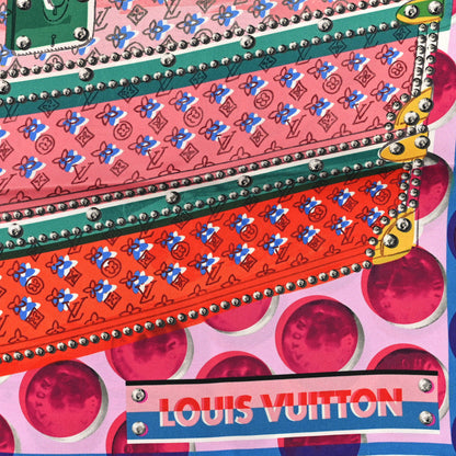 Louis Vuitton Silk Magic Malle Square Scarf 70 Pink 2 of 3