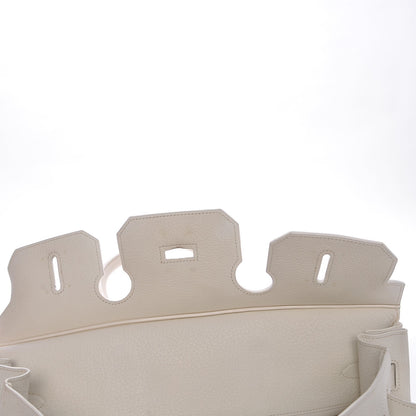 Hermes Taurillon Clemence JPG Birkin 42 White 10 of 33
