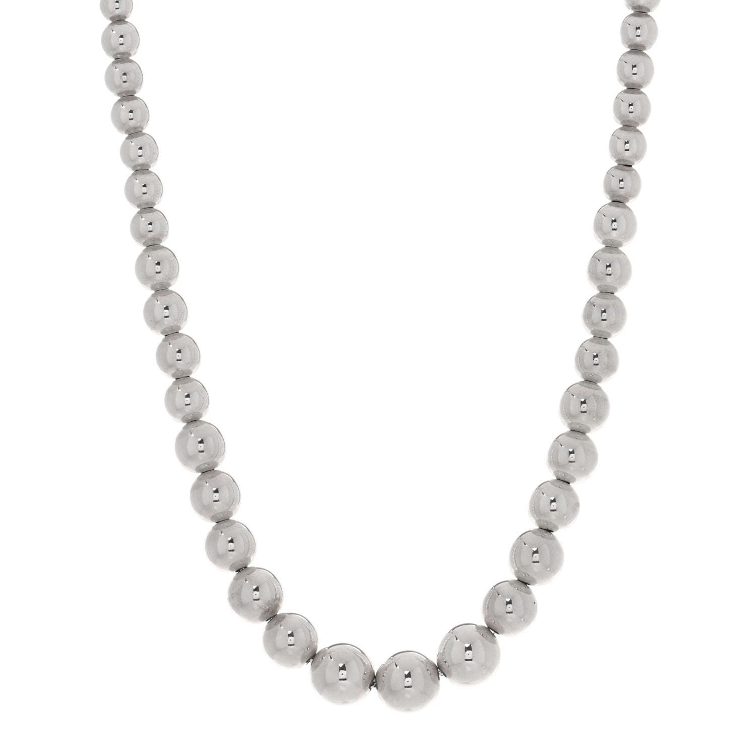 Tiffany Sterling Silver Hardwear Graduated Ball Necklace 1 of 5