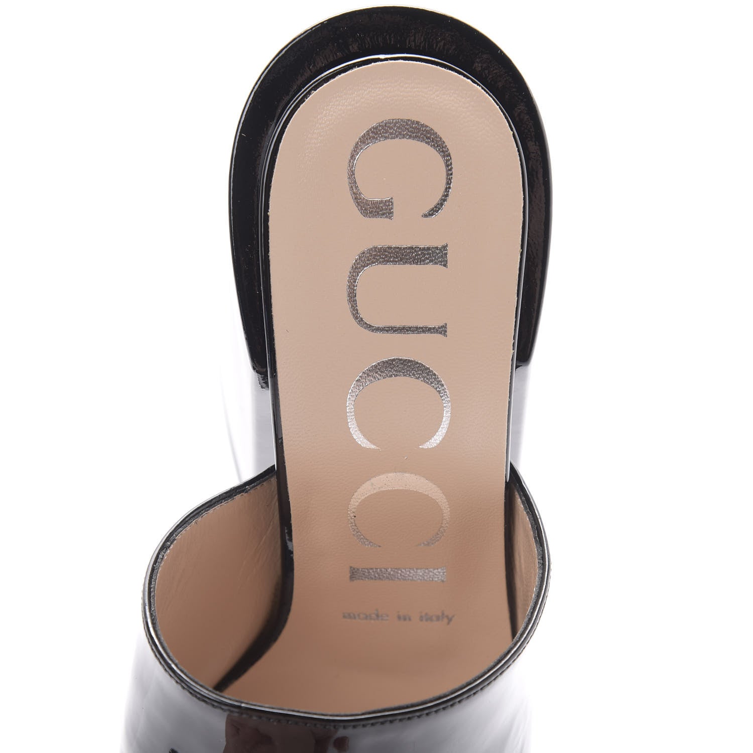 Gucci Patent Lexi Horsebit High-Heel Slide Sandals 37.5 Black 7 of 10