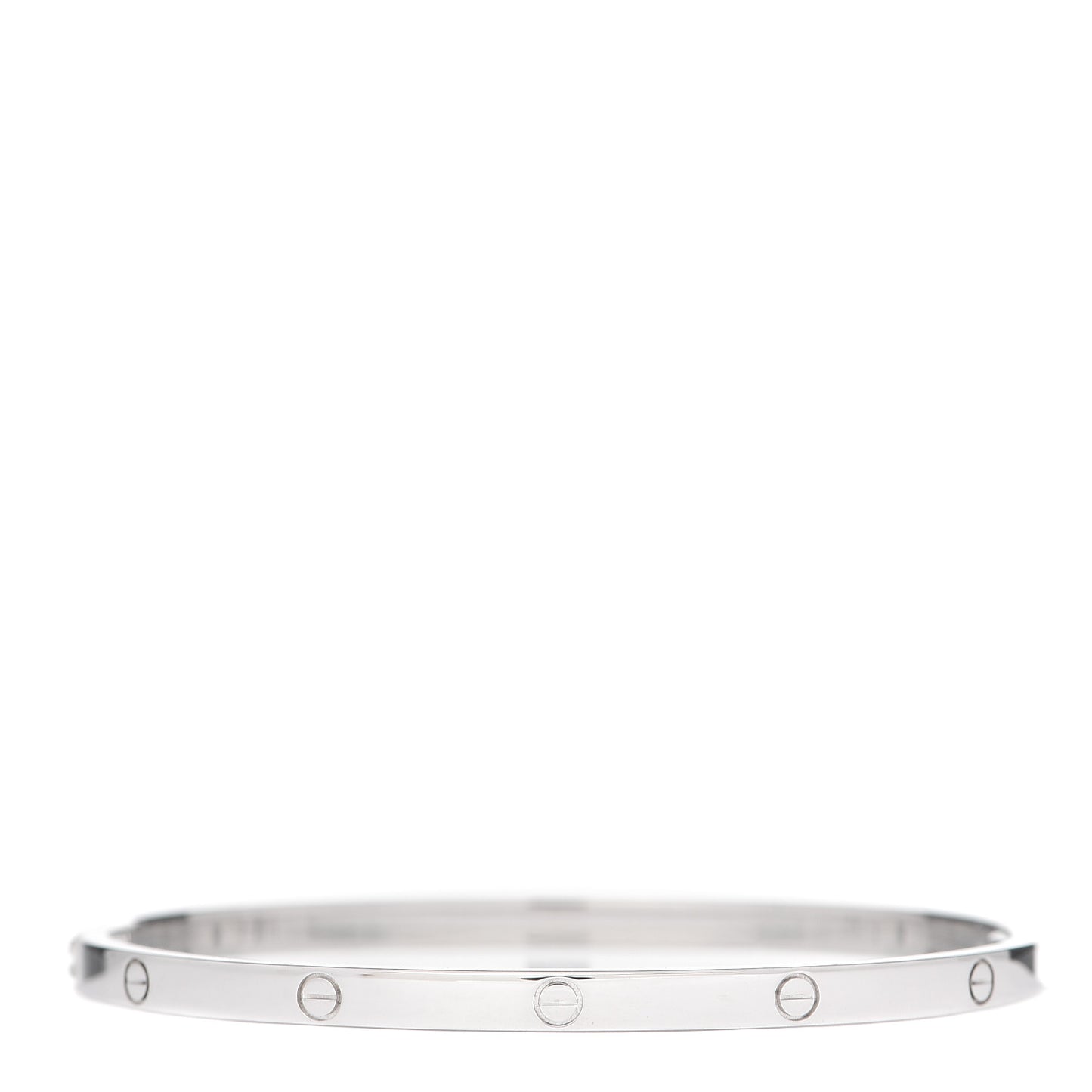 18K White Gold Small LOVE Bracelet 17