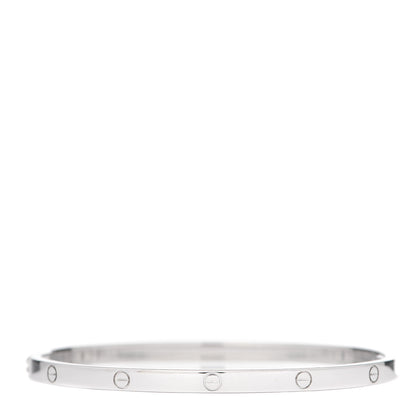 Cartier 18K White Gold Small LOVE Bracelet 17 3 of 7