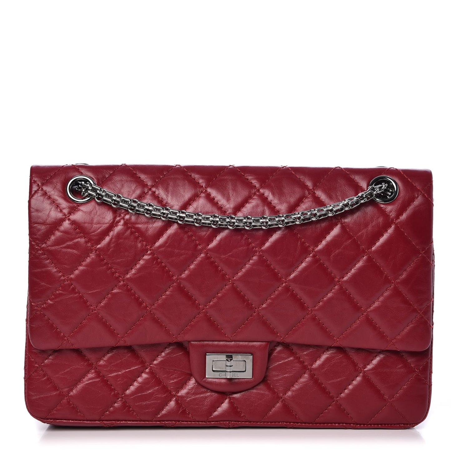Aged Calfskin Quilted 2.55 Reissue 226 Flap Red