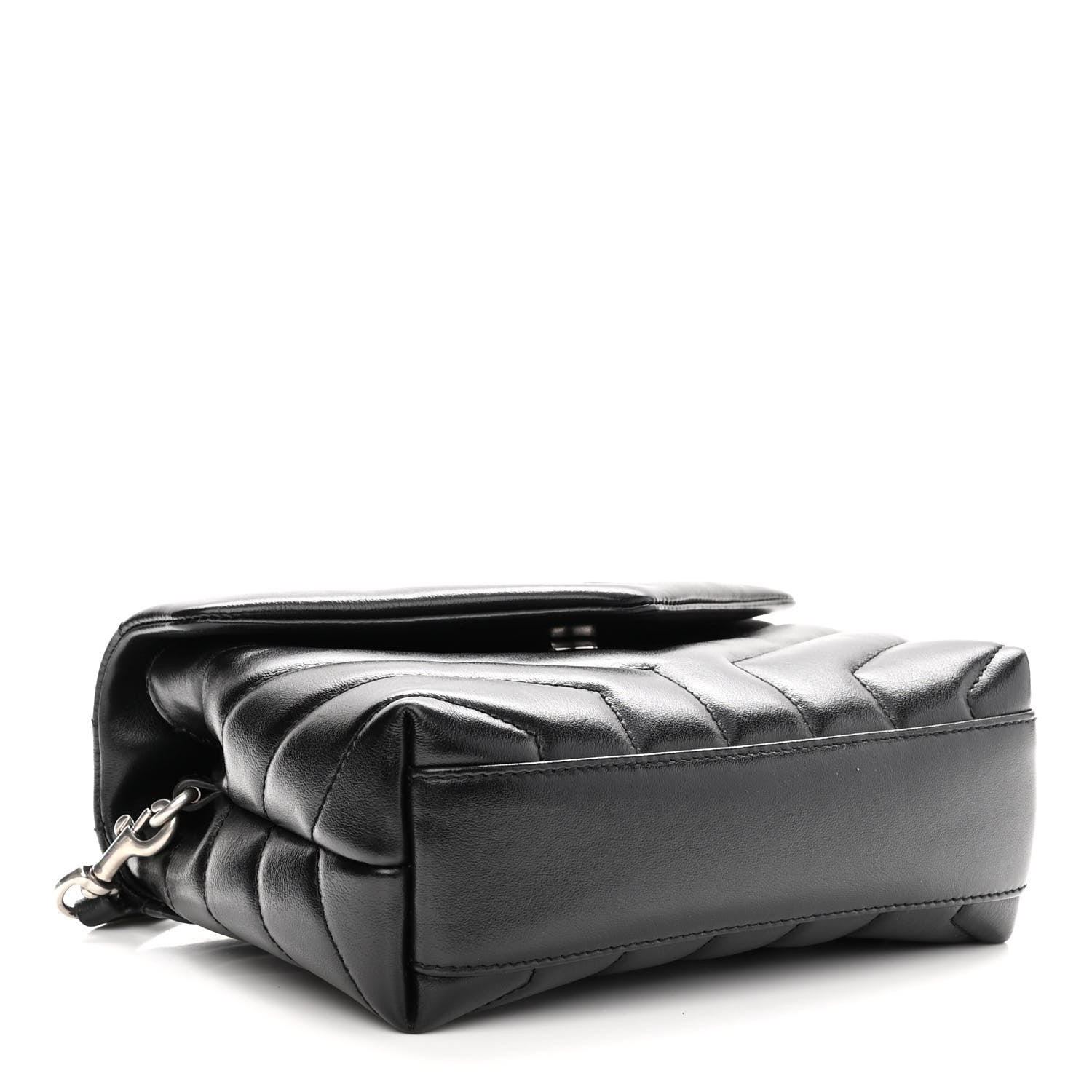 Saint Laurent Calfskin Y Quilted Monogram Toy Loulou Crossbody Bag Black 2 of 9
