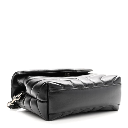 Saint Laurent Calfskin Y Quilted Monogram Toy Loulou Crossbody Bag Black 2 of 9