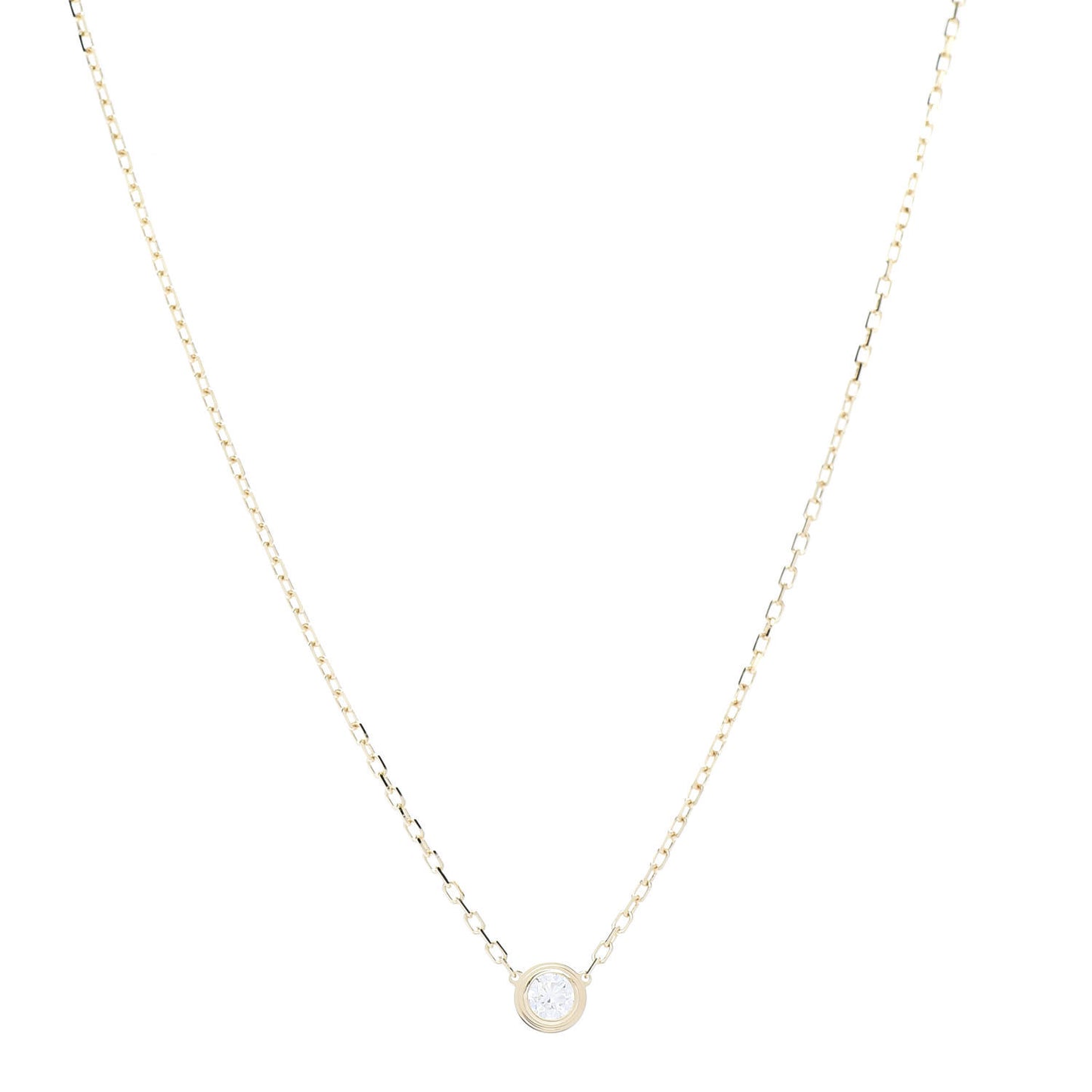 18K Yellow Gold Diamond LM D'Amour Pendant Necklace