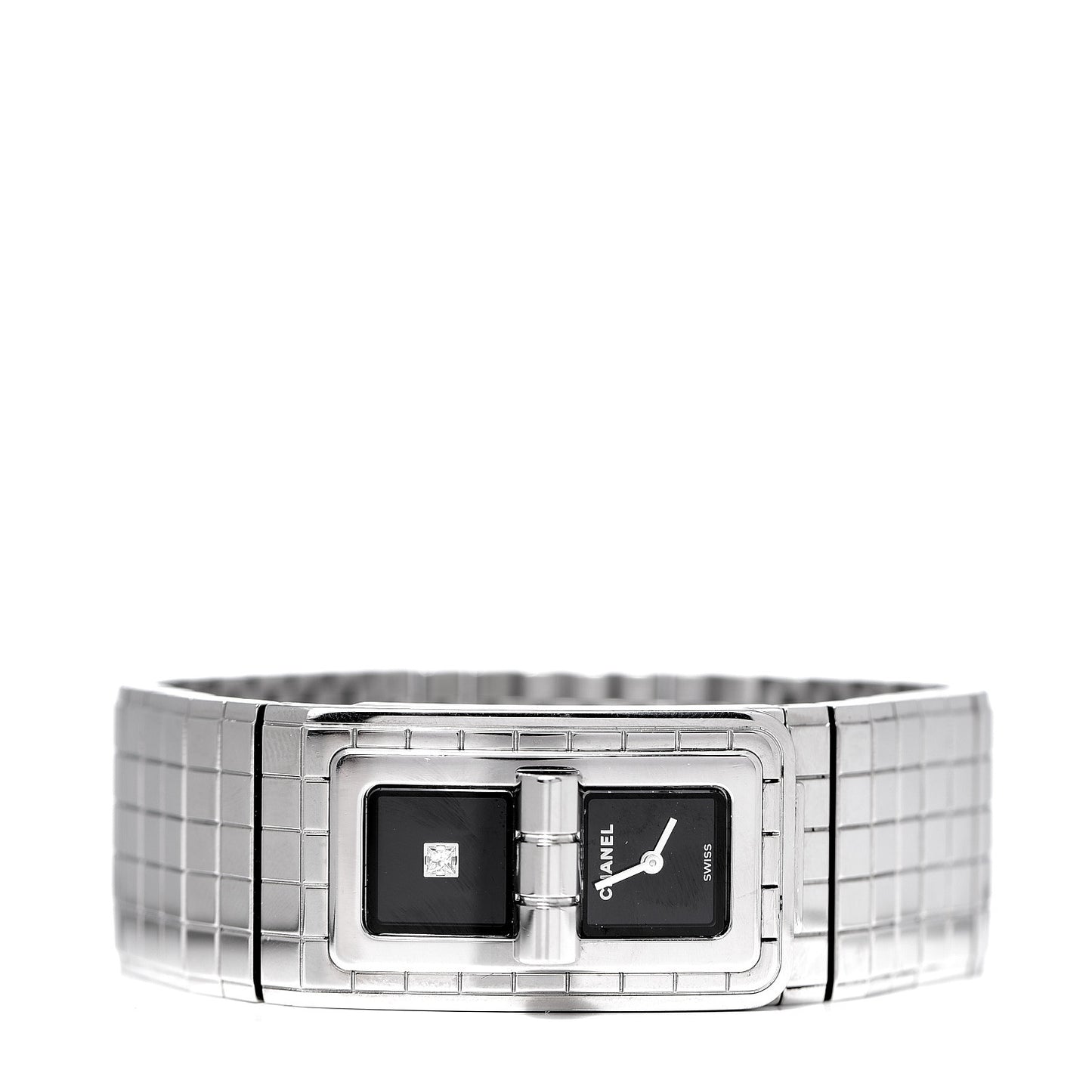 Stainless Steel Diamond 21mm Code Coco Quartz Watch Black