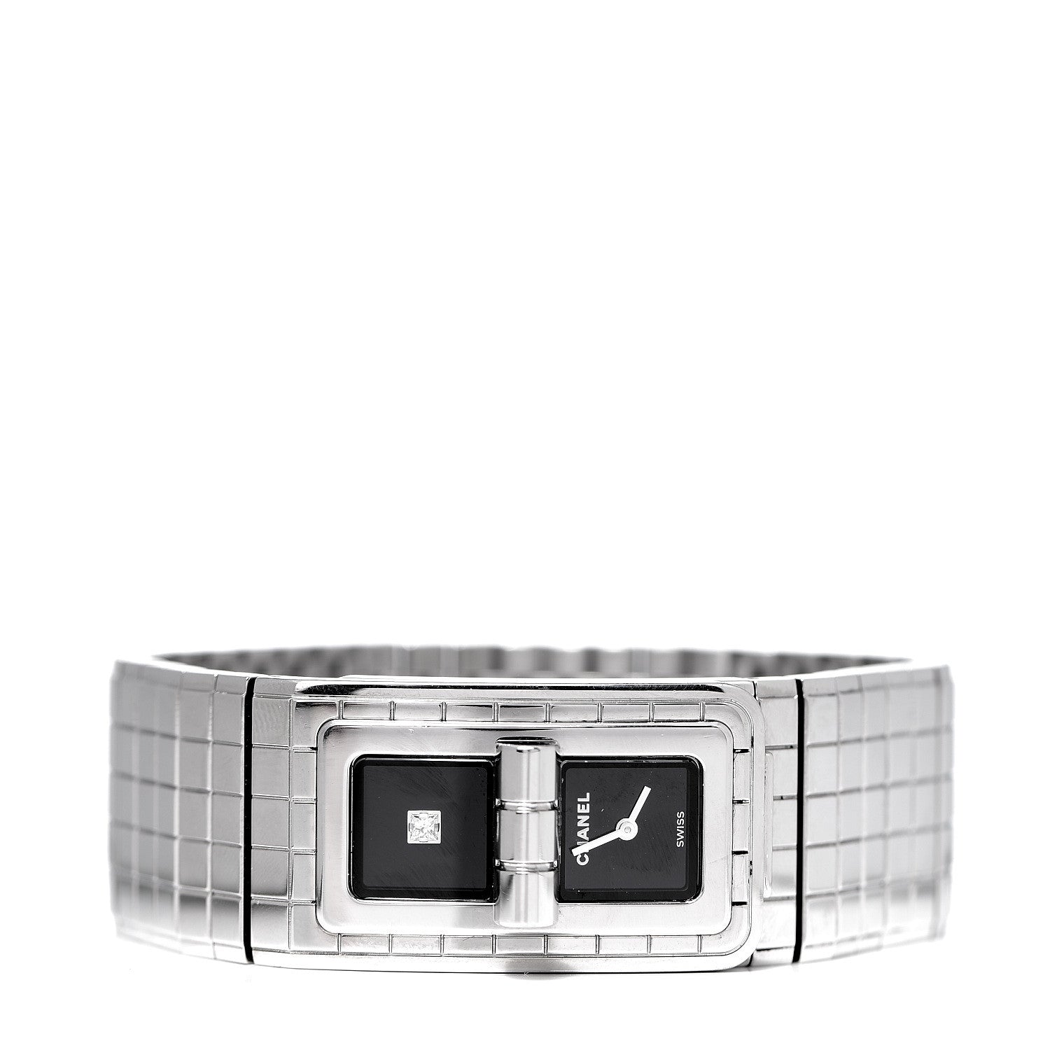 Chanel Stainless Steel Diamond 21mm Code Coco Quartz Watch Black 2 of 5
