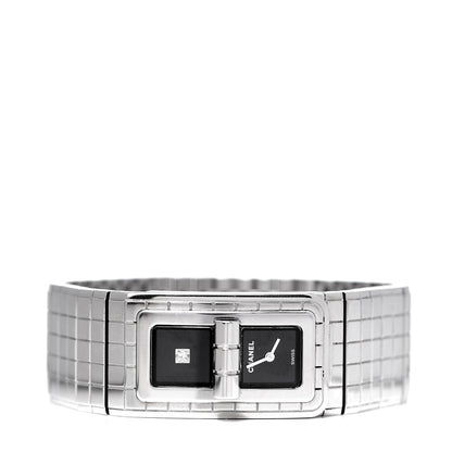 Chanel Stainless Steel Diamond 21mm Code Coco Quartz Watch Black 2 of 5