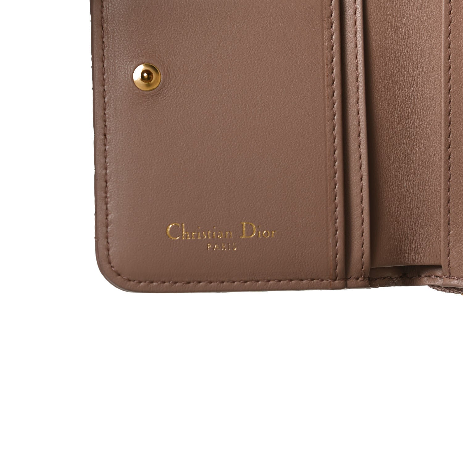 Christian Dior Grained Calfskin Supple Cannage Caro Scarlet Zipped Wallet 7 of 13