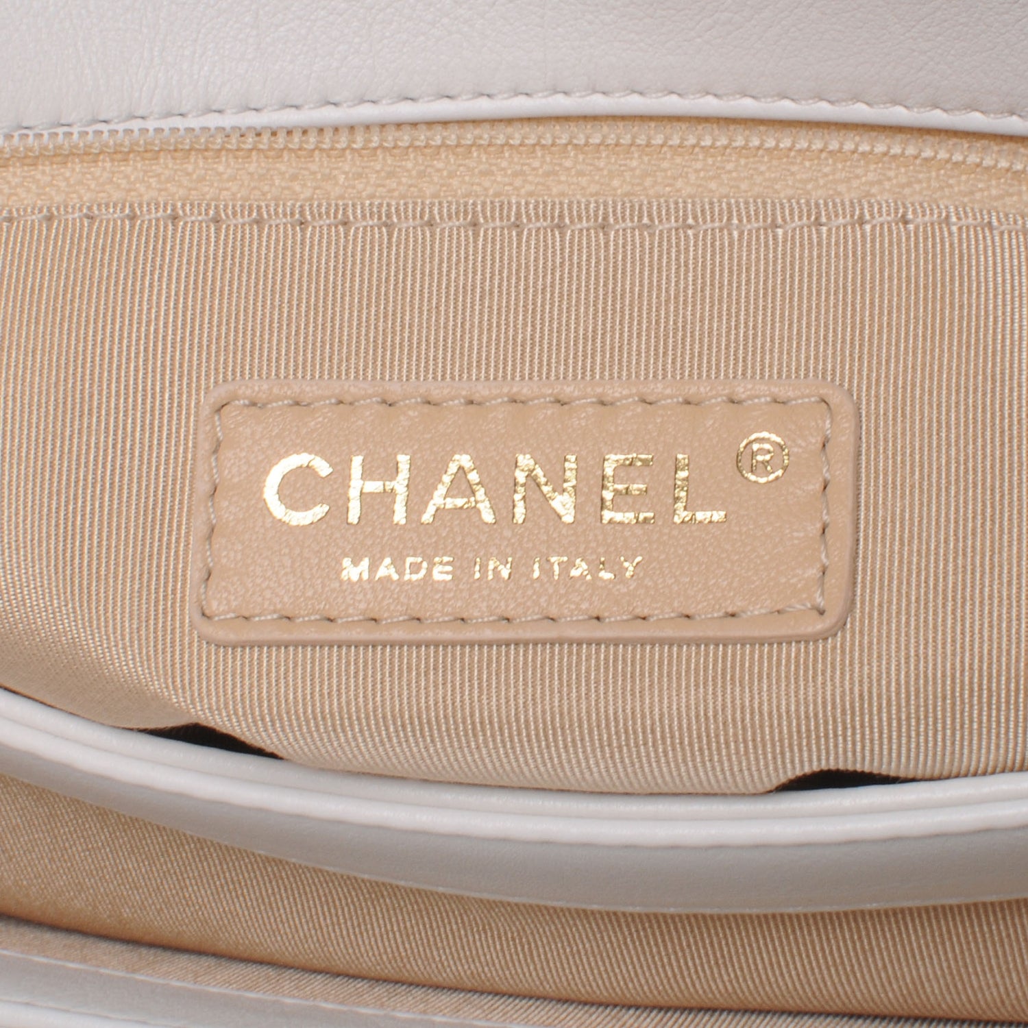 Chanel Calfskin CC Crown Medium Flap White 7 of 9