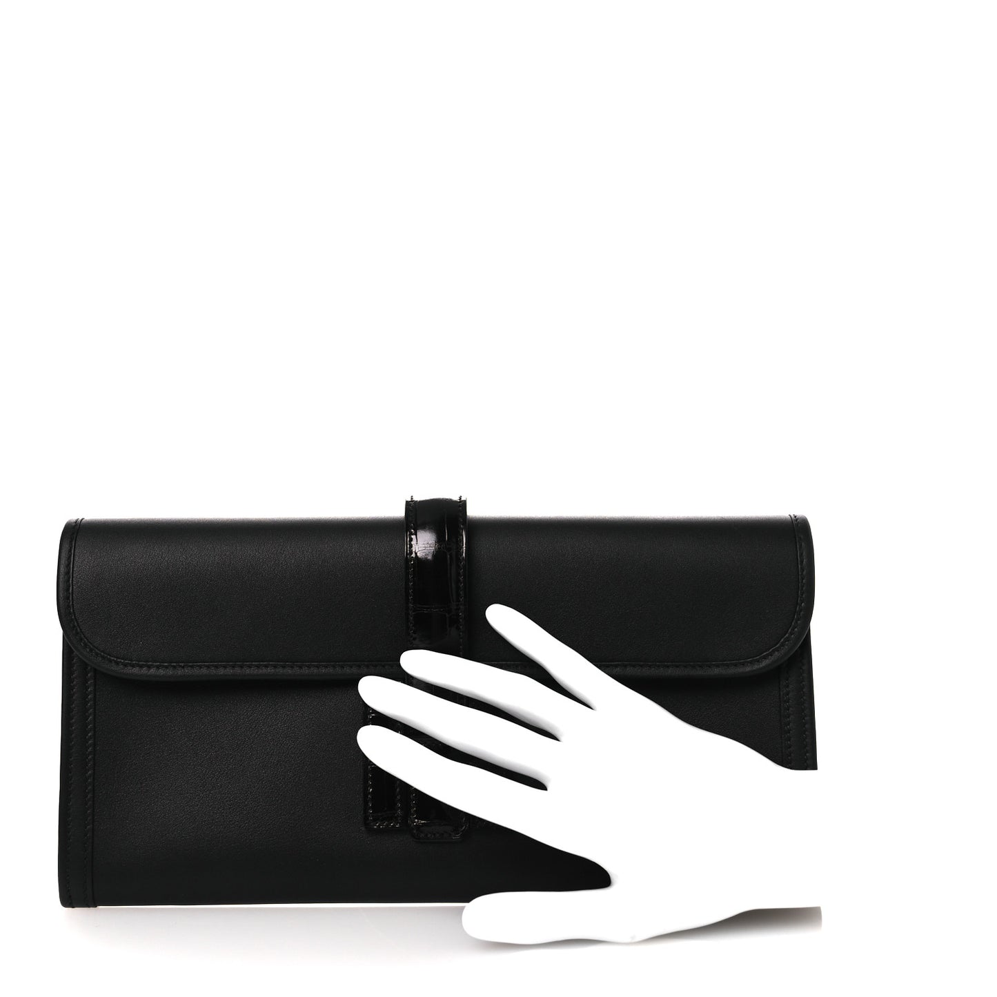 Swift Shiny Alligator Jige Elan 29 Touch Clutch Black