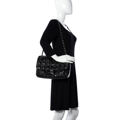 Chanel Vinyl Rock In Moscow Single Flap Black 3 of 12